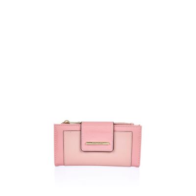 Pink foldover front purse
